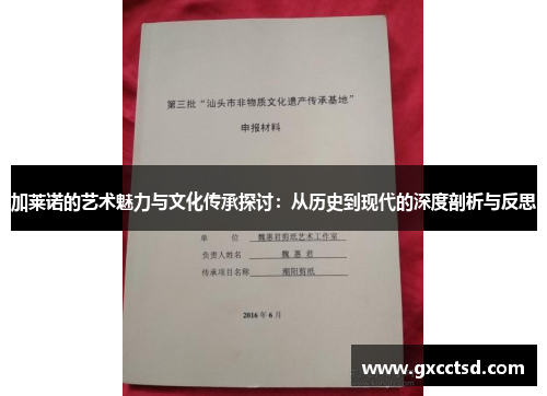 加莱诺的艺术魅力与文化传承探讨：从历史到现代的深度剖析与反思